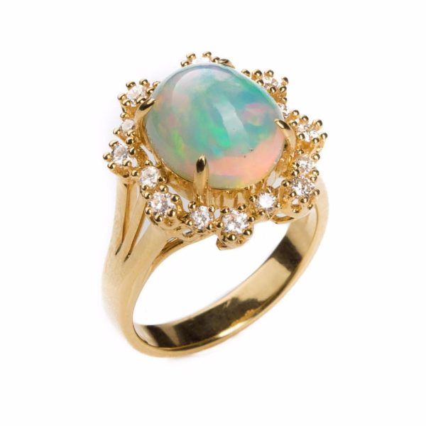 Gold | Diamond | Opal Star Ring Online from Kajal Naina