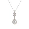 Studio Session-910 Iridescent Diamond and Pearl pendant