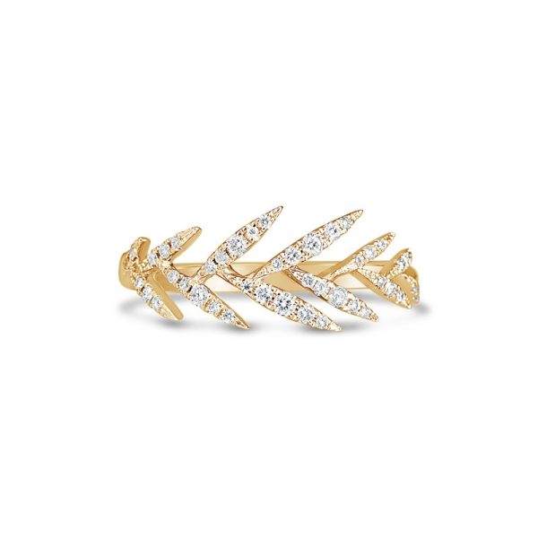 Gold | Diamond Leaf Ring Online from Kajal Naina