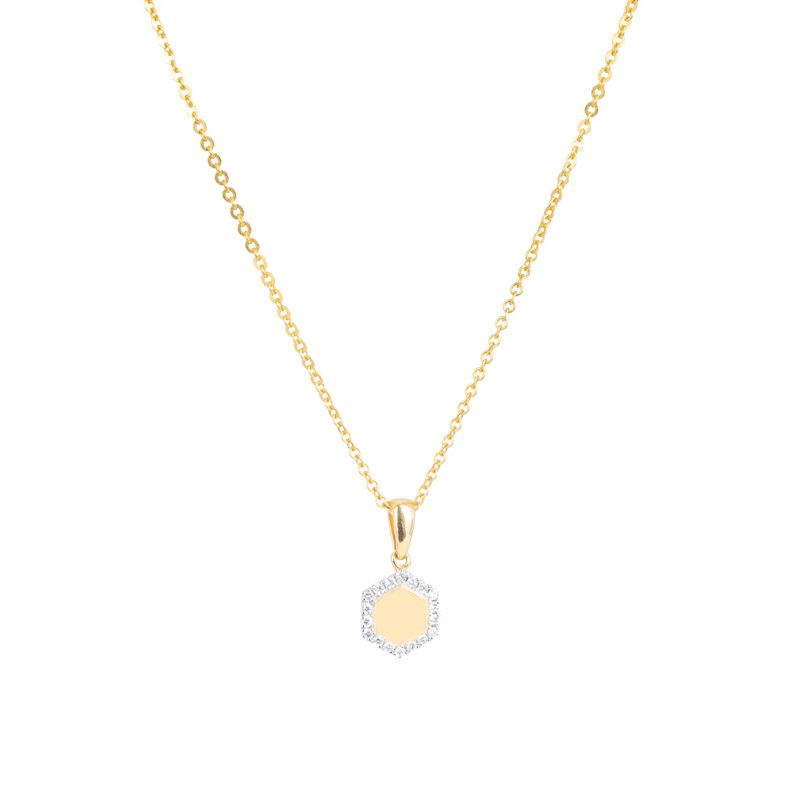 Gold | Diamond Hexa Necklace Online from Kajal Naina