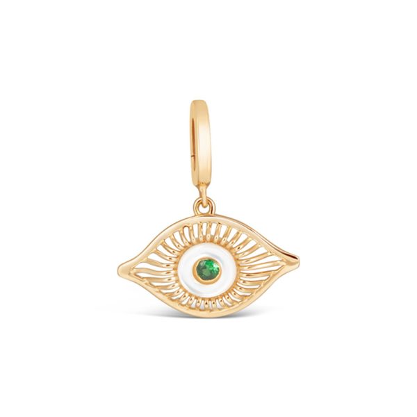 Evil Eye Charm - Green Garnet