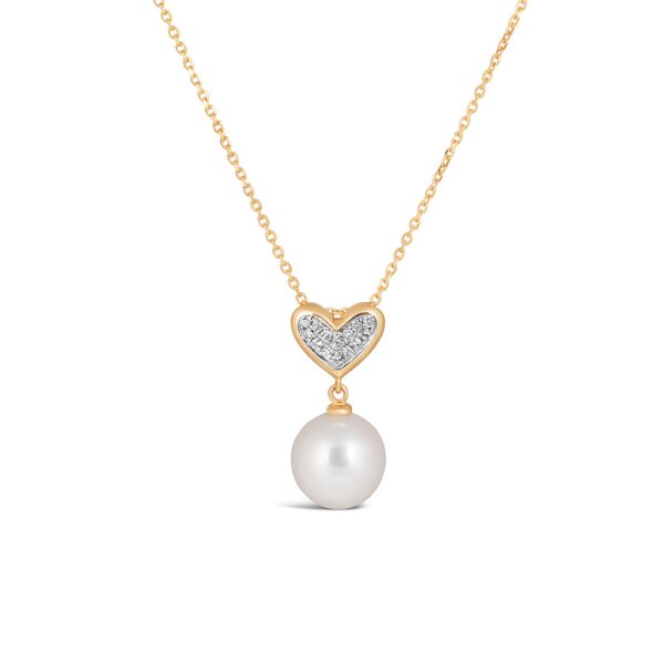 heart shape pearl necklace