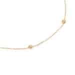 14K Yellow Gold Ball Chain Necklace / 16 Inches