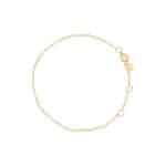 14K Yellow Gold Cross Chain Bracelet / 7 Inches