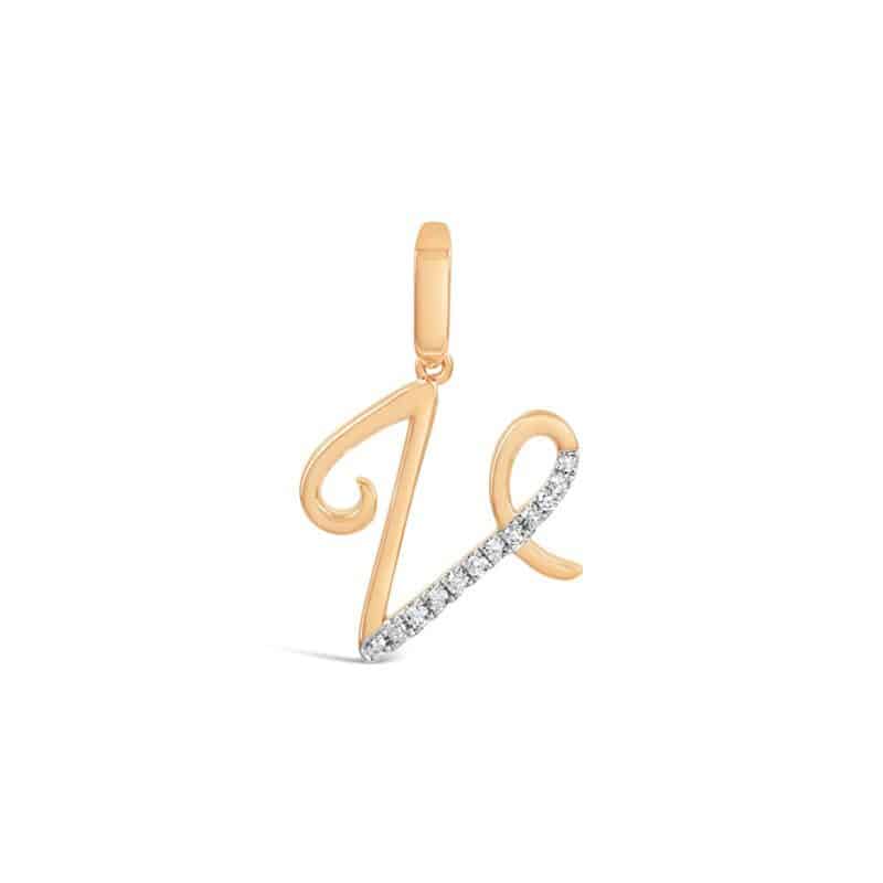 _0329_Cursive-Letter-Pendant-V- Cursive Letter Pendant