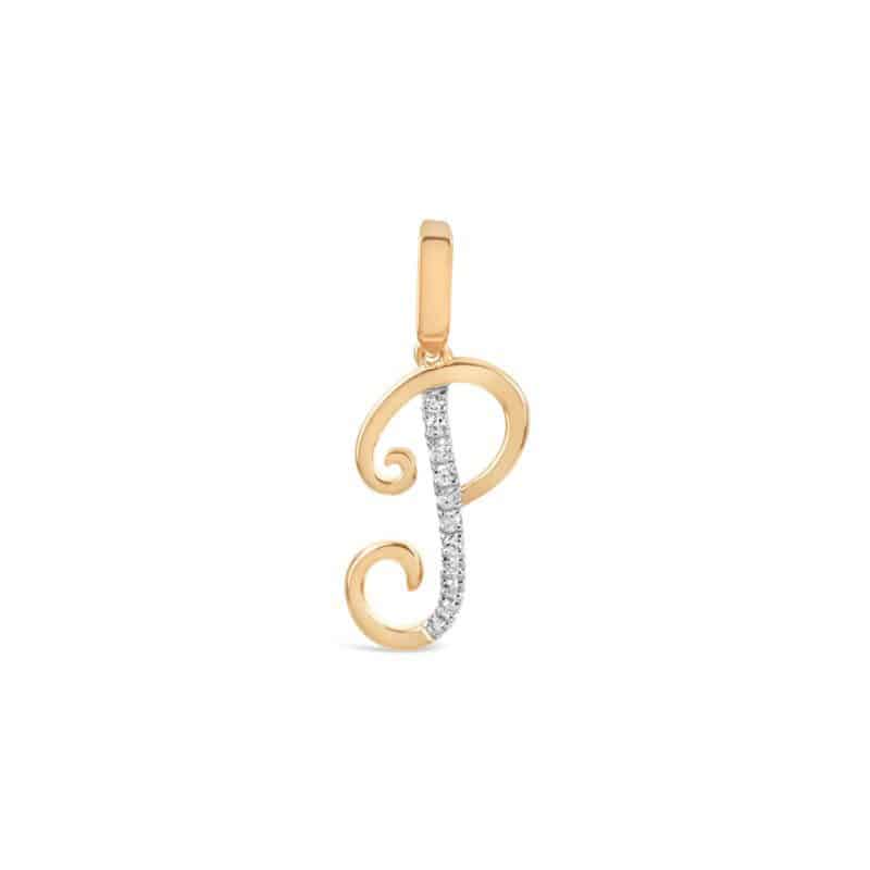 _0340_Cursive-Letter-Pendant-P- Cursive Letter Pendant