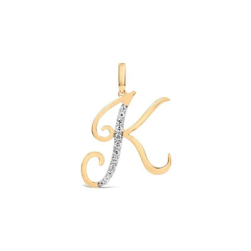 _0349_Cursive-Letter-Pendant-K- Cursive Letter Pendant