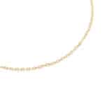 14K Yellow Gold Cross Chain Necklace / 17 Inches