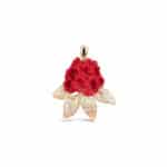 Enchanting Laligurans Pendant with Diamond Leaves (Red/Gold)