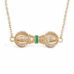 Dols Vajra Necklace / Emerald and Diamond