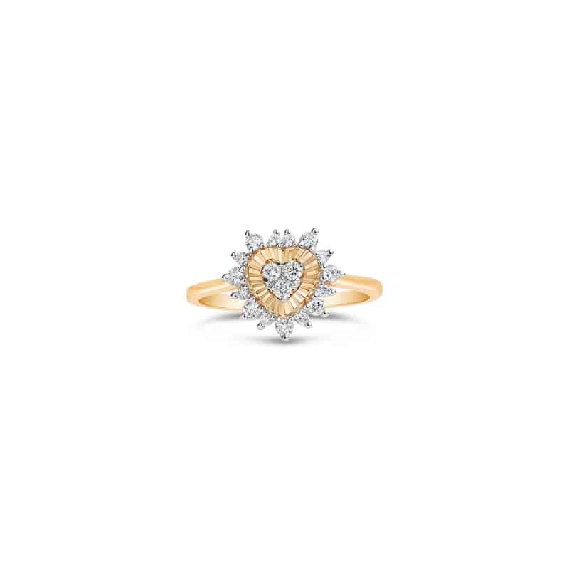 Luminous Diamond Heart Ring