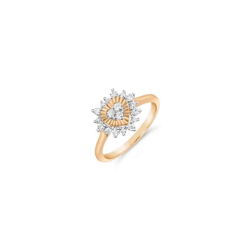 Luminous Diamond Heart Ring