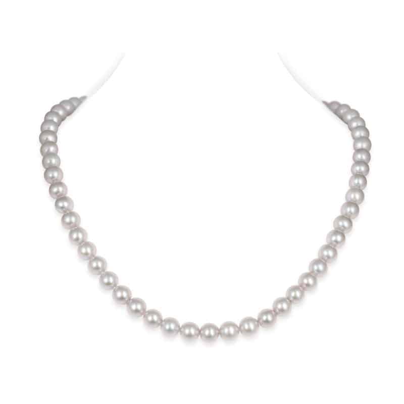 Akoya Silver Grey Pearl Necklace