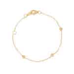 14K Yellow Gold Ball Chain Bracelet / 6 Inches