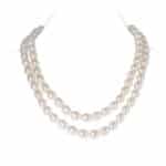 Diana Double Oval Pearl Necklace Ball Clasp