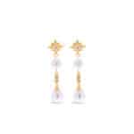 Guiding Star Pearl Drop Earrings