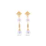 Guiding Star Pearl Drop Earrings