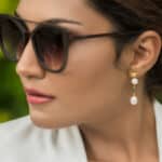 Guiding Star Pearl Drop Earrings