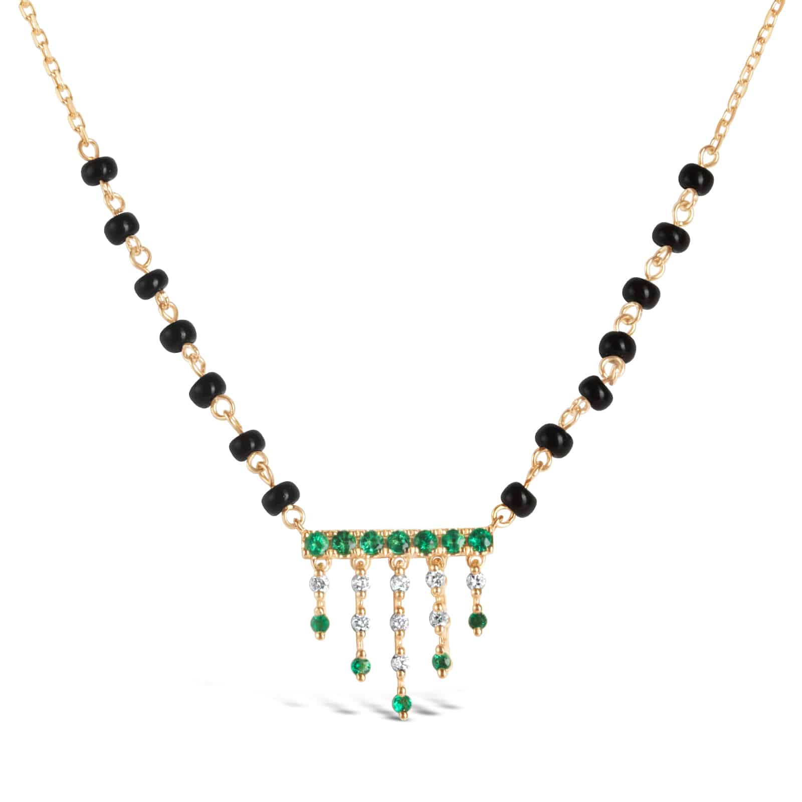 Sanu Jharana Mangalsutra (Emerald)