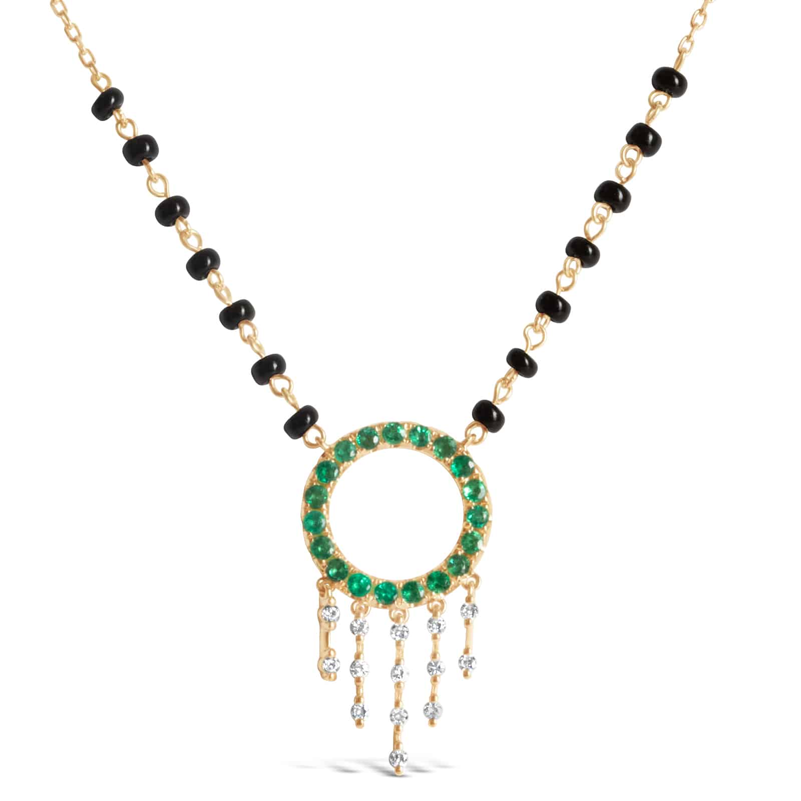 Mohini Emerald & Diamond Mangalsutra