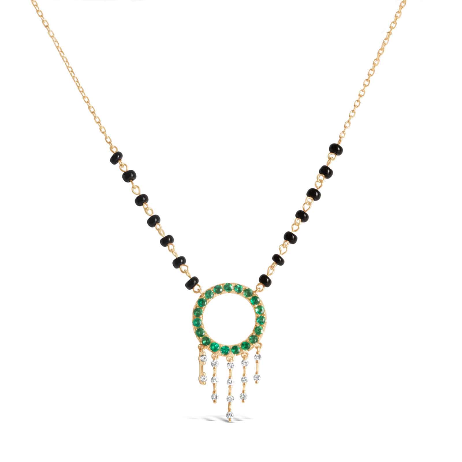 Mohini Emerald & Diamond Mangalsutra