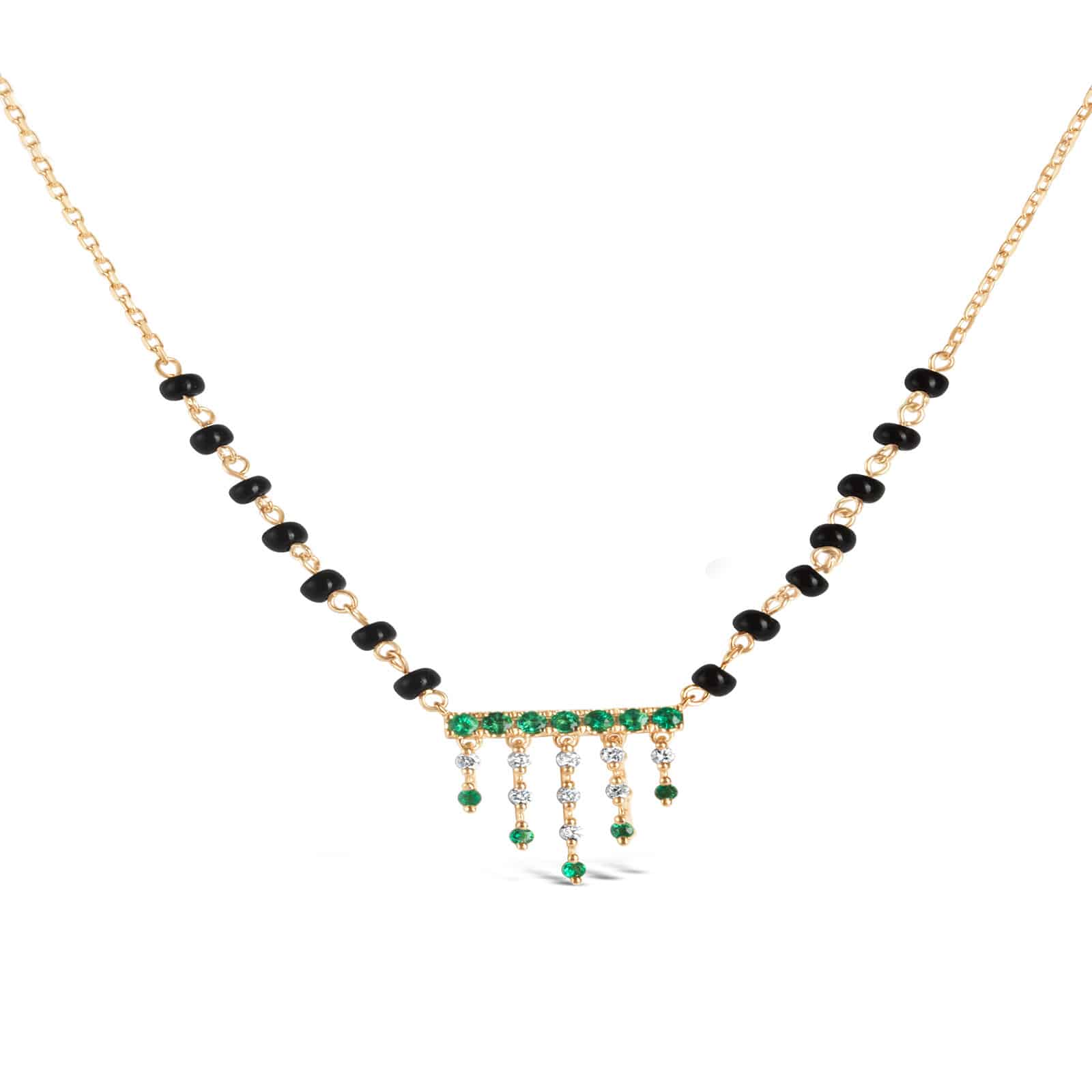 Sanu Jharana Mangalsutra (Emerald)
