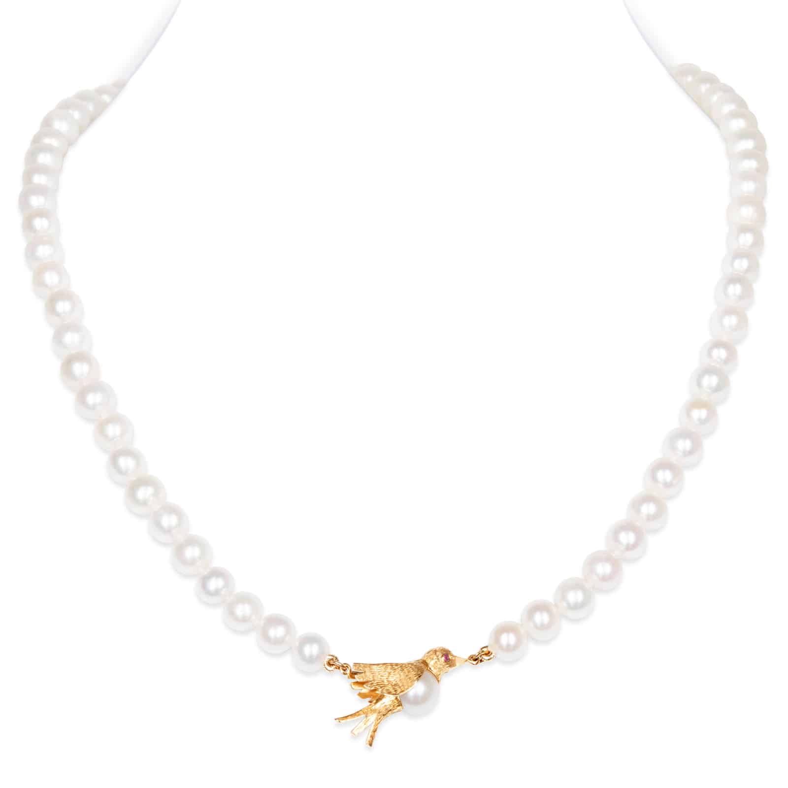 18K Flying Bird Pearl Necklace