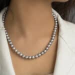 Akoya Silver Grey Pearl Necklace
