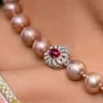 Anna Edison Pearl Necklace / Ruby