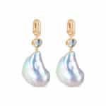 Aquamarine Baroque Pearl Charm