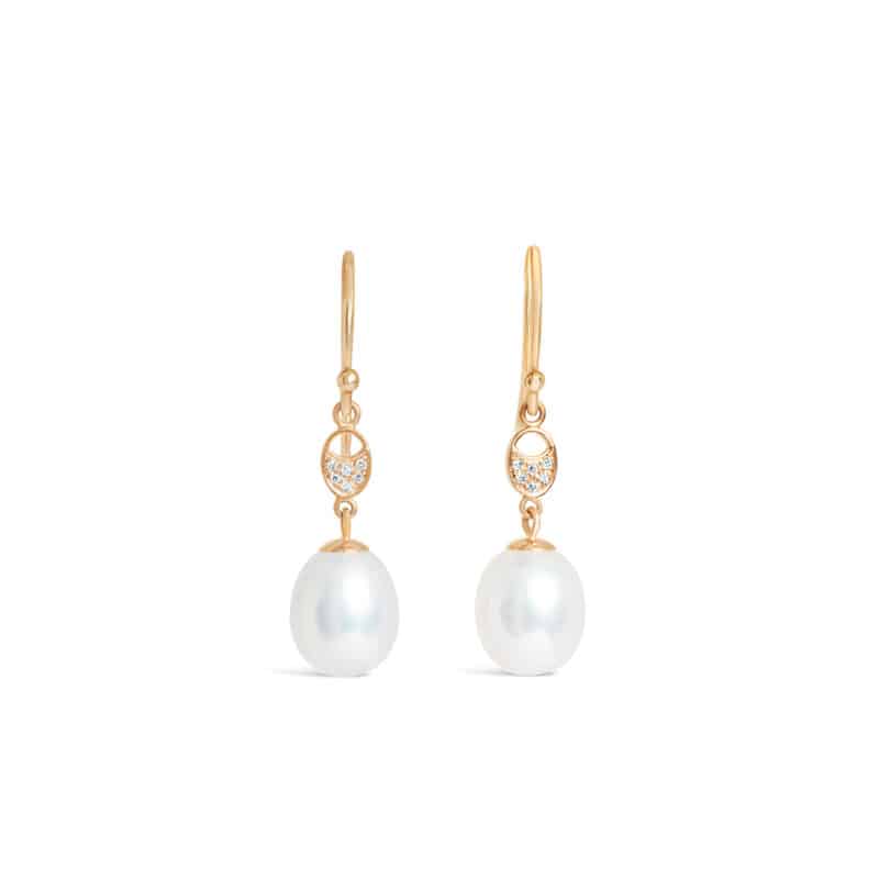 Emi Pearl & Diamond Earring Danglers