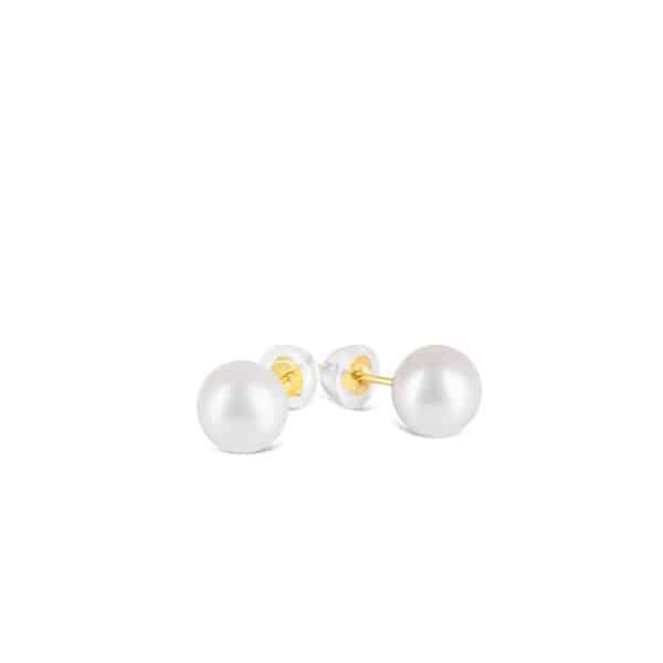 Freshwater White Pearl Ear Studs/AAA+