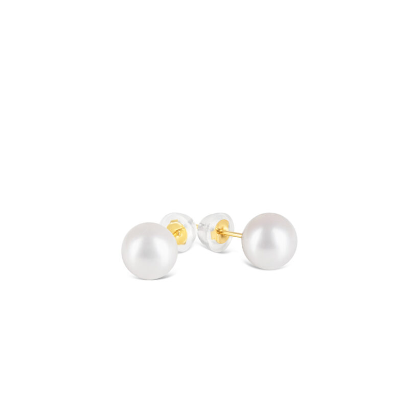 Freshwater White Pearl Ear Studs/AAA+