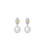 Glory Yellow Diamond and Pearl Earrings