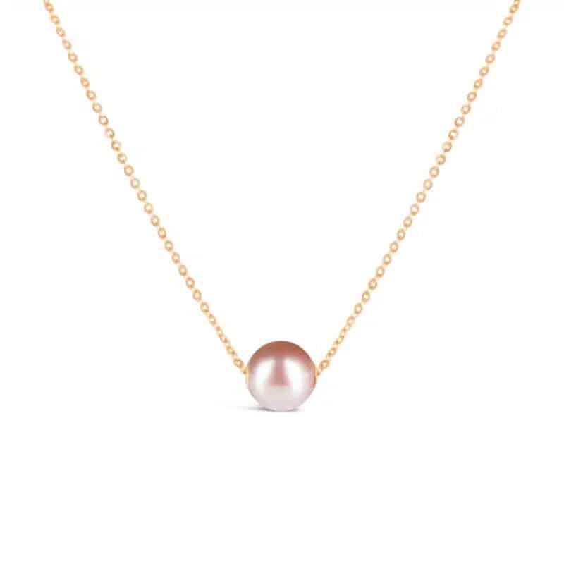 Lavender Floating Pearl Necklace