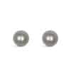 Silver Grey Freshwater Pearl Stud Earrings