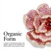 Exquisite Silver Pink Pave Flower Brooch – KN