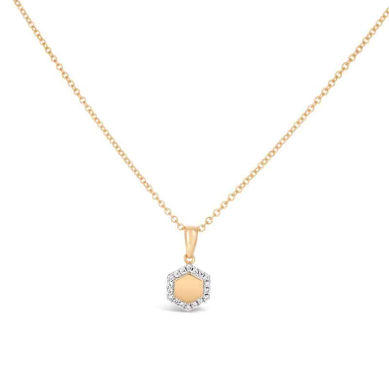 18K Gold Hexa Necklace