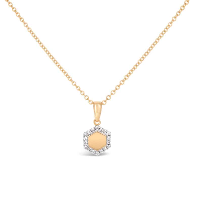 18K Gold Hexa Necklace