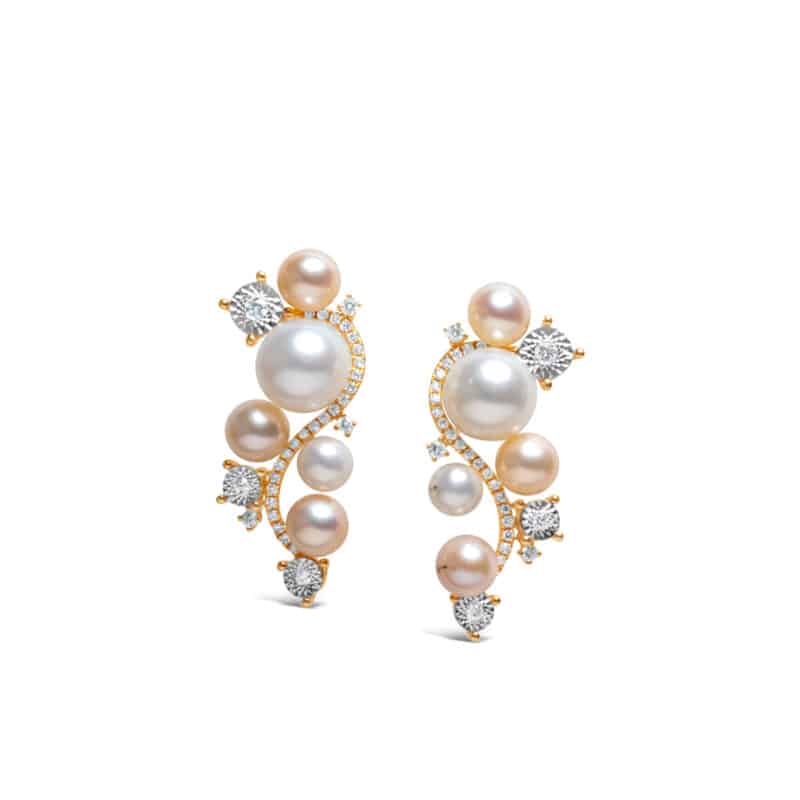 18K Waterfall Pearl Earrings