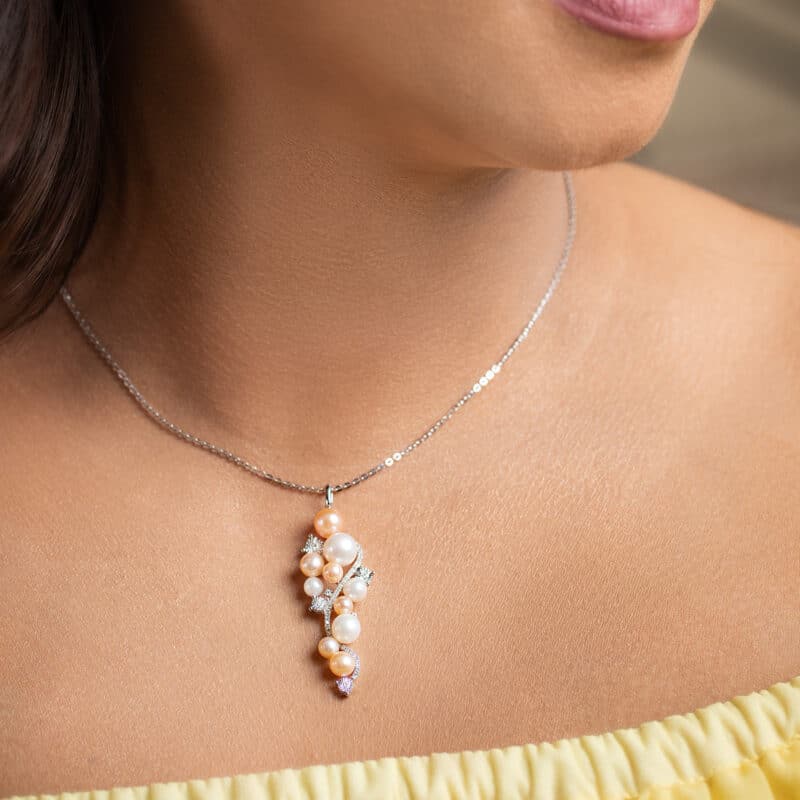 18K Waterfall Pearl Necklace
