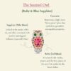 The Sentinel Owl Pendant (Ruby & Blue Sapphire)