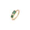 Double Rectangle Emerald Ring
