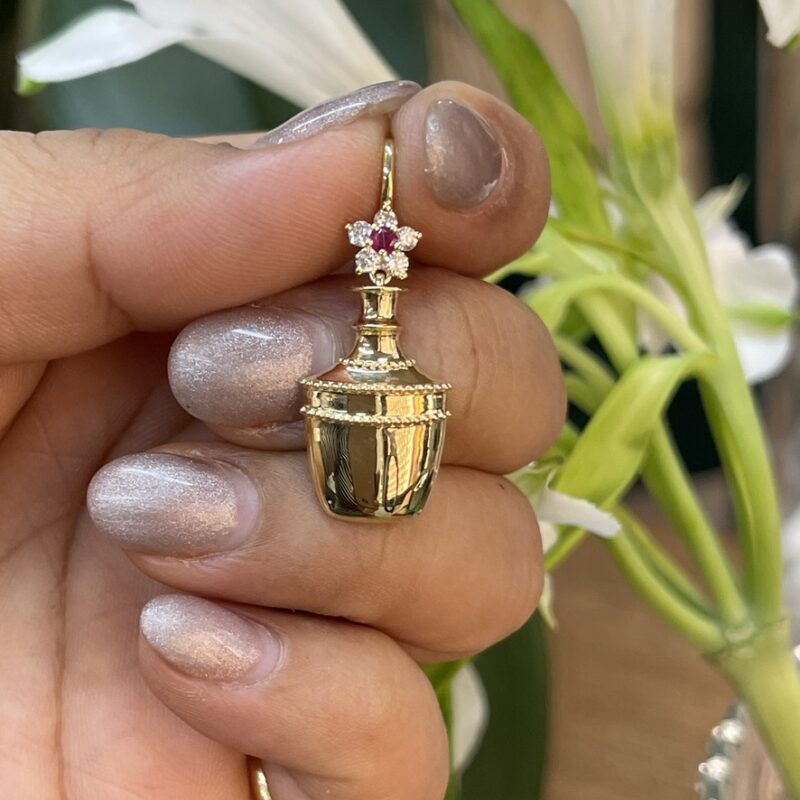 Ruby & Diamond Kalash Pendant