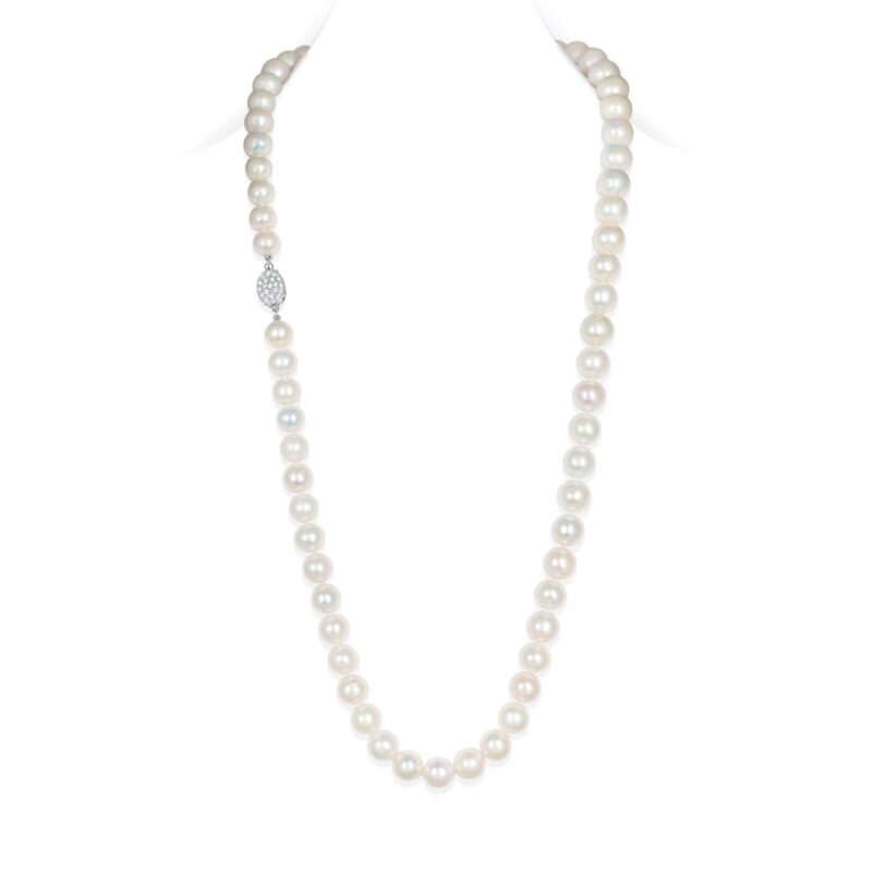 Mina Round Pearl Necklace/ Opera 28 inches