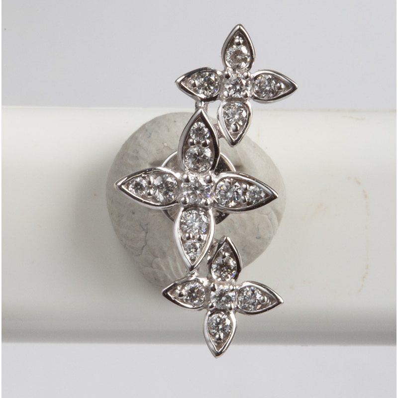 Diamond Flower Earrings