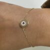Gaze of Gold Round Evil Eye Bracelet