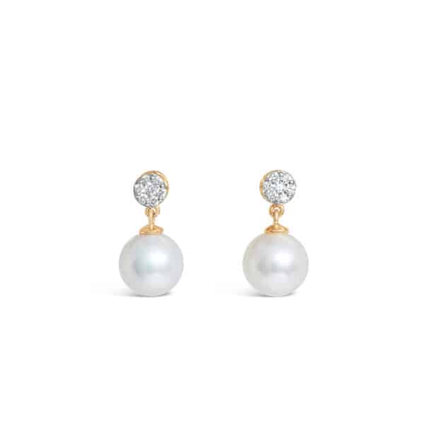 Akari Pearl and Diamond Earrings