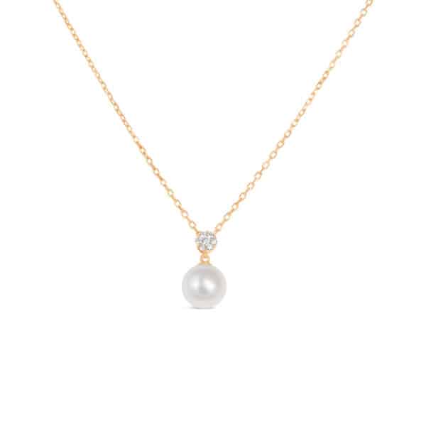 Akari Pearl and Diamond Necklace