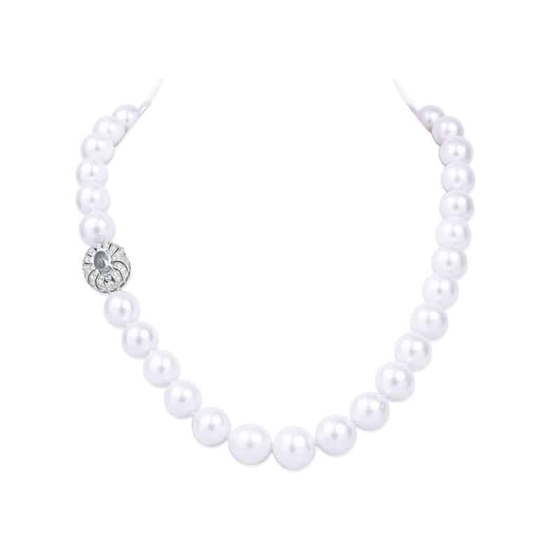 Anna Round Pearl Necklace / 10-12mm / 21 Inches